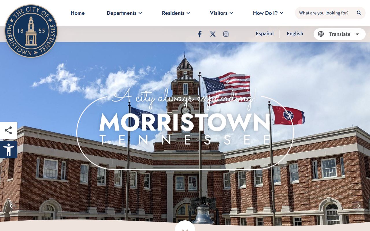 Morristown Tennessee official city record source page